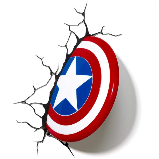 Marvel Captain America Shield 3d Wall Light