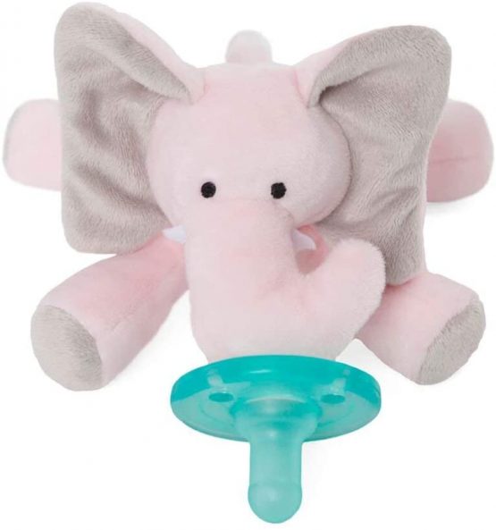 Wubbanub Pink Elephant Soft Toy and Soother