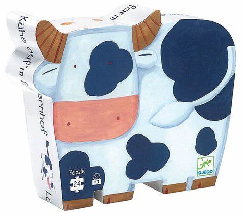 DjecoThe Cows on the Farm 24pcs Silhouette Puzzle