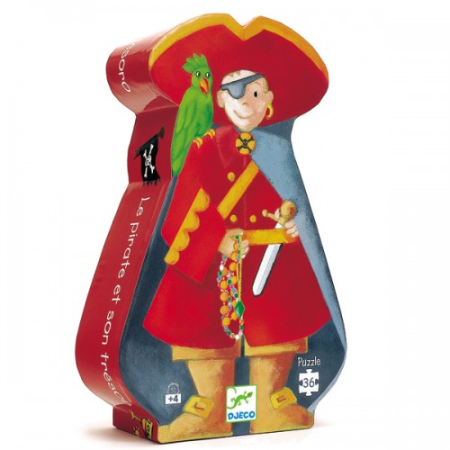 Djeco Silhouette 36 piece Jigsaw Puzzle – The Pirate and his Treasure