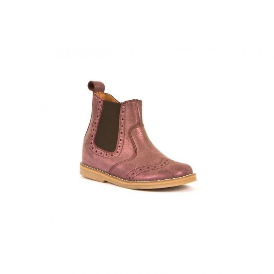 FRODDO Pink Shimmer Leather Chelsea Boot, Sizes 27,30,31,32,34 & 35