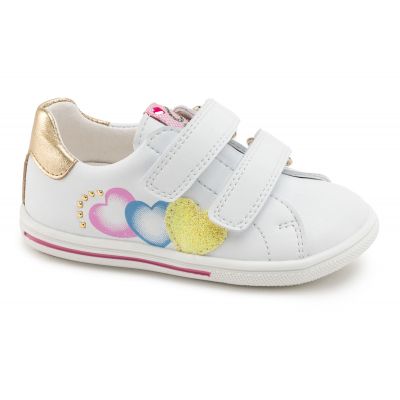 Pablosky White Girls Sneaker 015500 Sizes 22, 24, 26 & 27