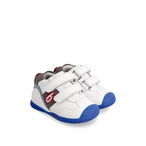 Biomecanics White, Blue & Red Shoes 222155-B Sizes 20-24