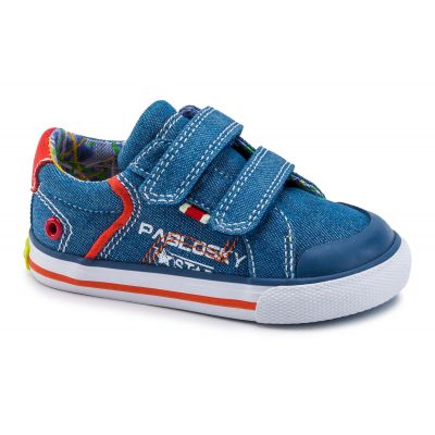Pablosky Blue & Orange Canvas Sneaker Sizes  21 & 26