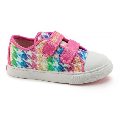 Pablosky Multicoloured Sparkle Canvas Sneaker 968570 Sizes 25-36
