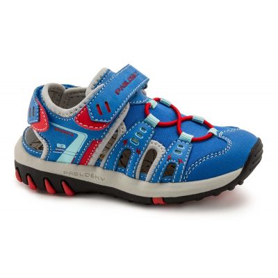 Pablosky Blue & Red Closed Toe Sandal 969440 Sizes 26-32