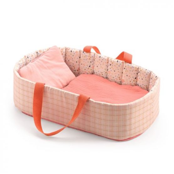 Dolls Bassinet by Djeco – Pink Lines