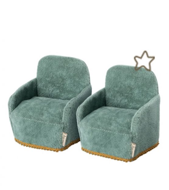 Maileg Chair (Mouse), 2 Pack Green