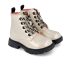 cream girls ankle boots sparkle lace zip garvalin 251340